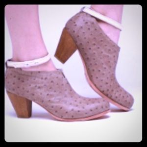 Rachel Comey Ostrich Skin Leather Boots